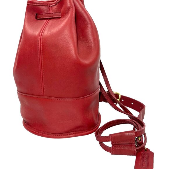 VINTAGE COACH 9984 Red Bixby Sling Bucket Bag Handbag made in USA… - Picture 10 of 10